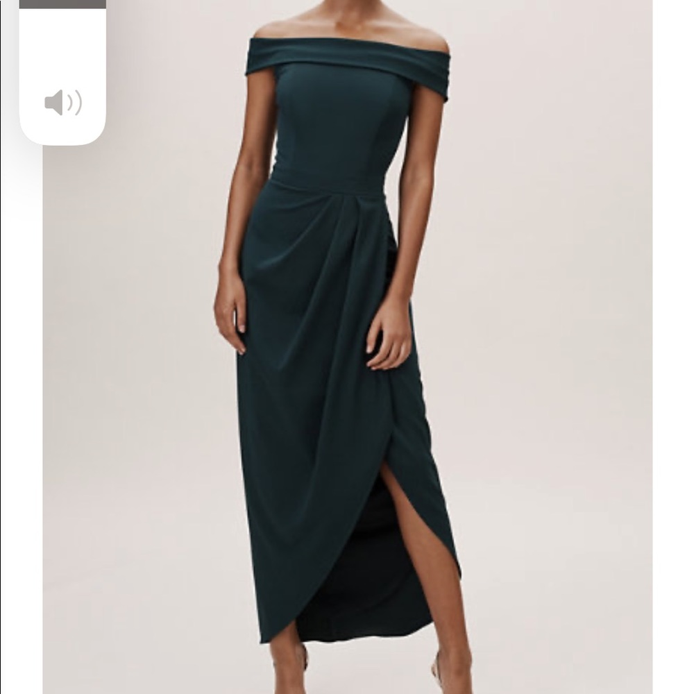 BHLDN Thompson Dress in Dark Emerald Size 6